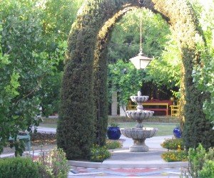 fountain in garden center 