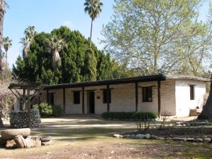 Hugo Reid adobe house at l.a. arboretum