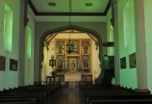 Interior of San Gabriel Mission church