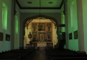 interi9or of San Gabril Mission church