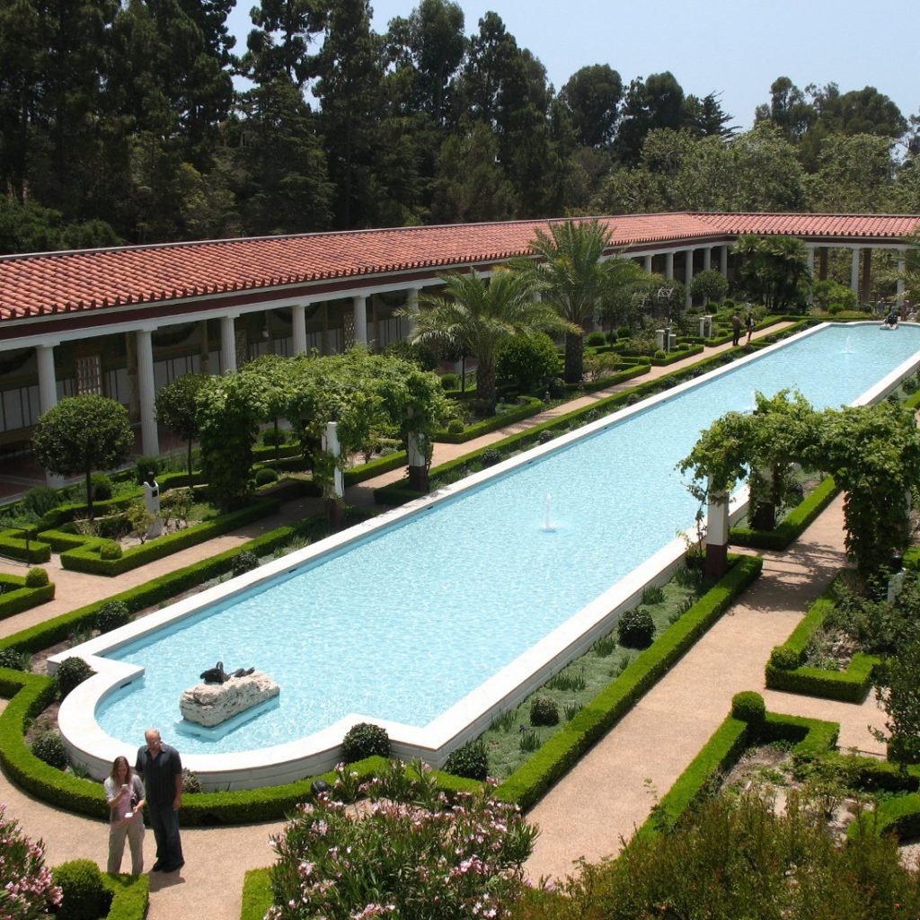 pool in the outer garden at Getty Villa