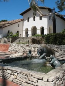 san luis obispo mission and fountain