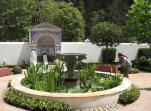 Small garden at Getty Villa Malibu (