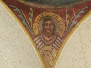 St. Luke painting San Gabriel mission