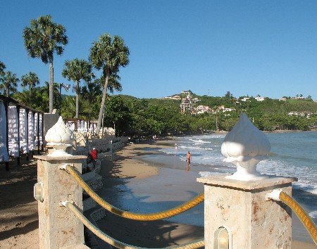 Beach and cabanas near Puerto Plata Dominican Republic