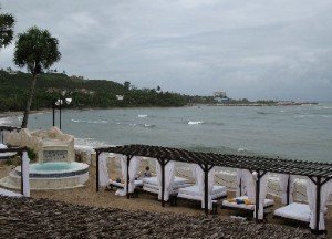 Cabanas on beach Dominican Republic