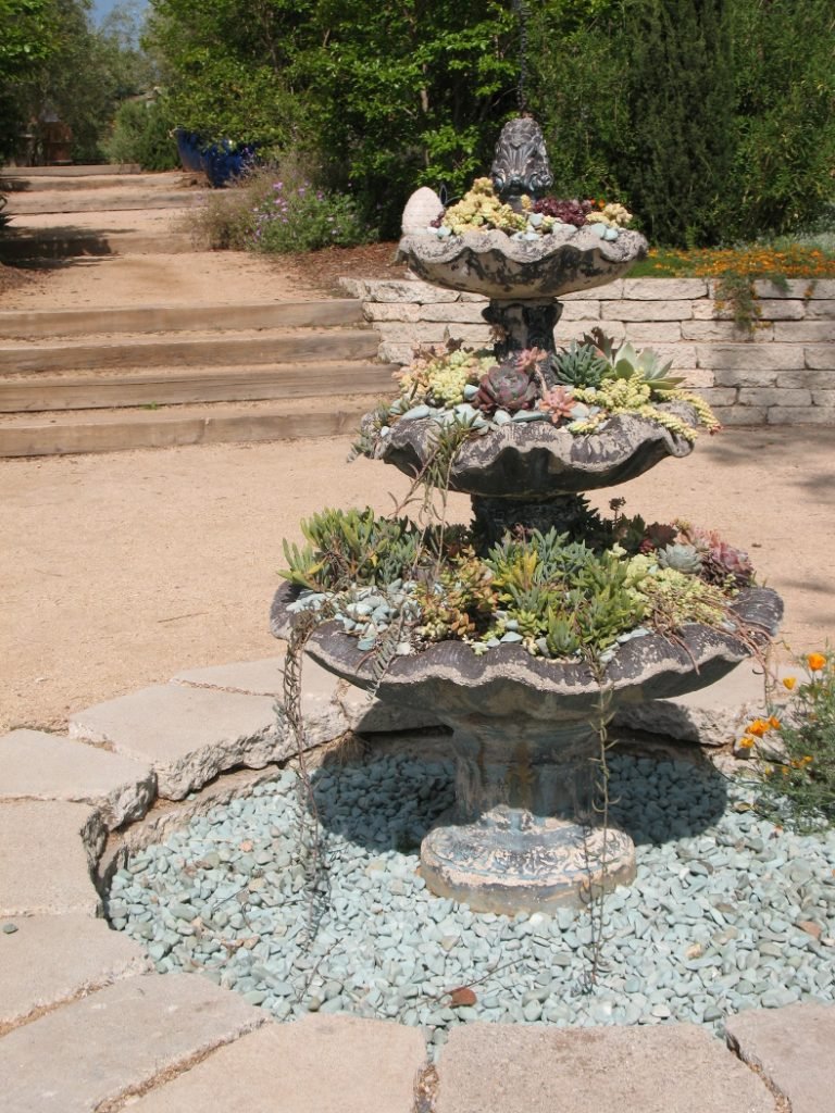 3 level fountain succulents Hot Gardens