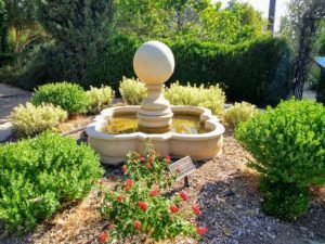 Fountain with water Arlington garden